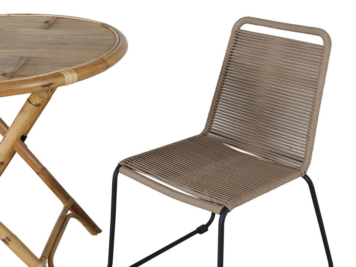 Set balkonskog nameštaja Dallas 2181 (Svetlo smeđa + Crno)