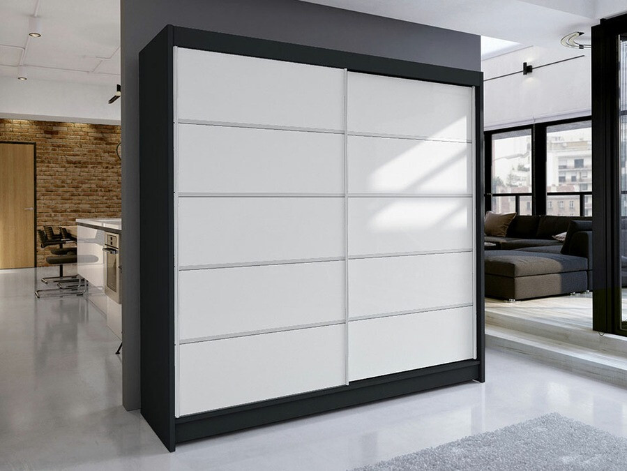 Ormar Closico Cavaris IV (Crno + Belo)