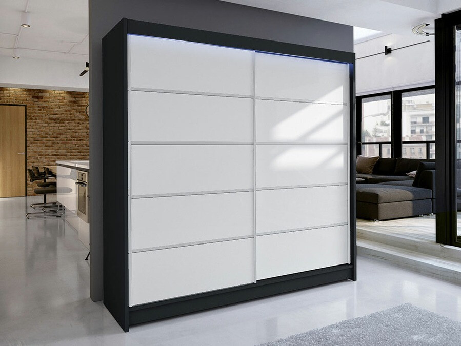 Ormar Closico Cavaris IV (Crno + Belo)