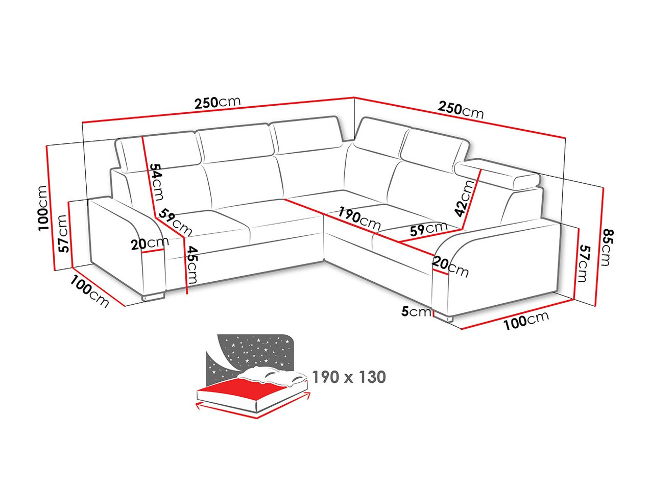 Ugaona sofa Etrcala 101 (Crown 4)