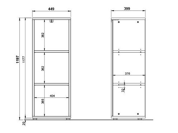Polica Eliromo 100 (Grafit)