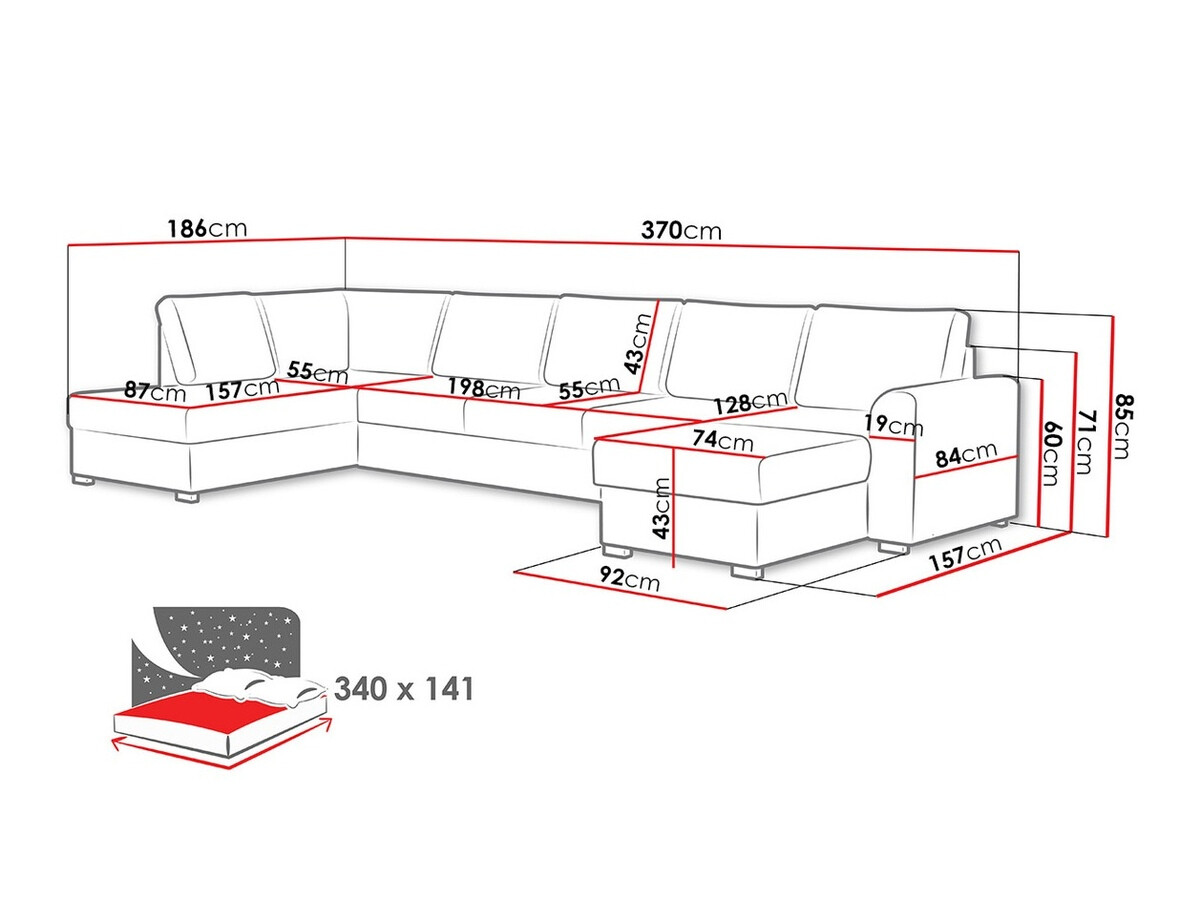 Ugaona sofa Comfivo 262 (Abriamo 03)