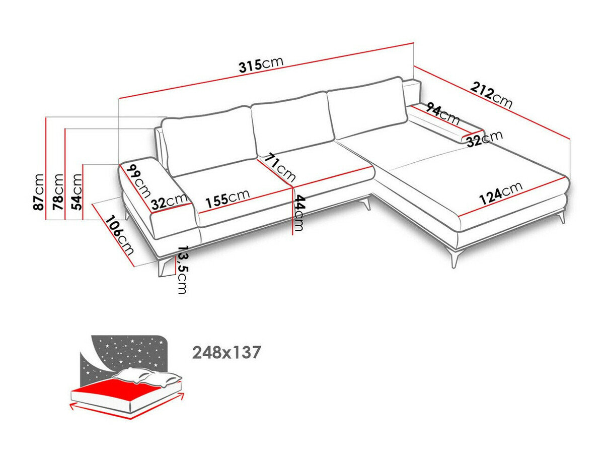 Ugaona sofa Lincoln 136 (Soro 13)