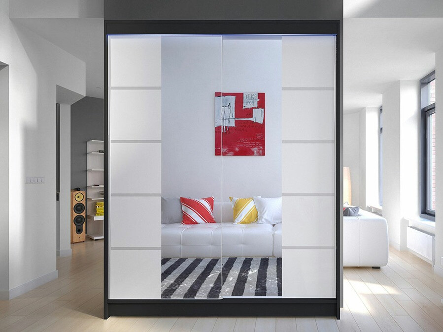 Ormar Closico 146 (Crno + Belo)