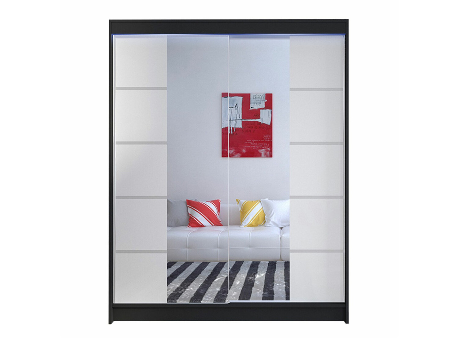 Ormar Closico 146 (Crno + Belo)