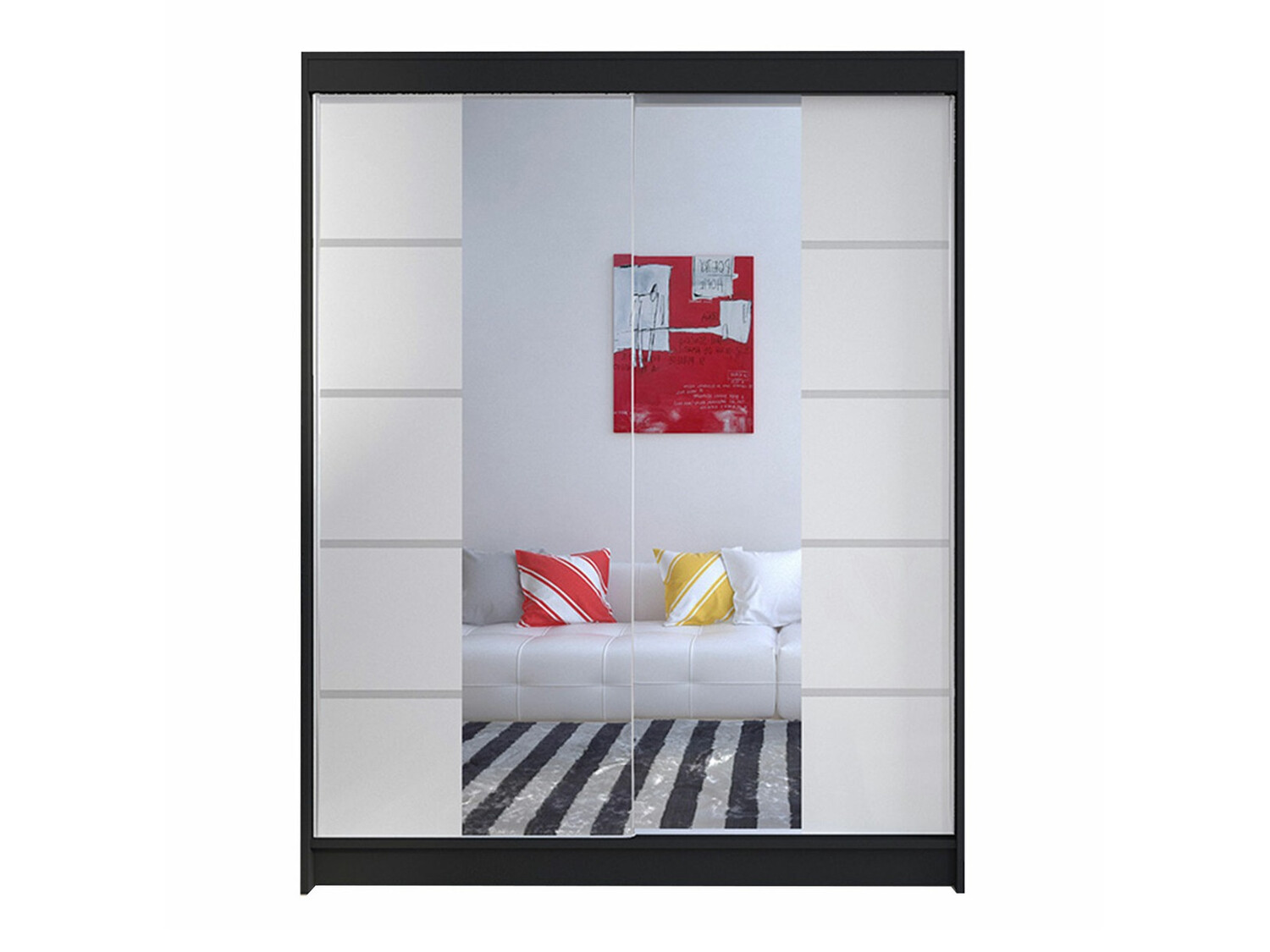 Ormar Closico 146 (Crno + Belo)