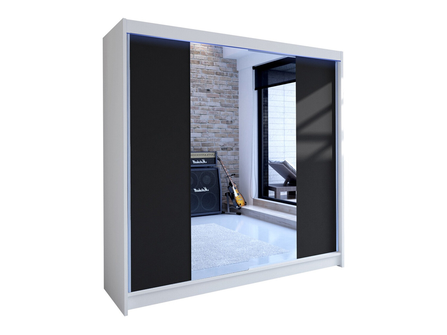 Ormar Closico Cavaris II (Belo + Crno)