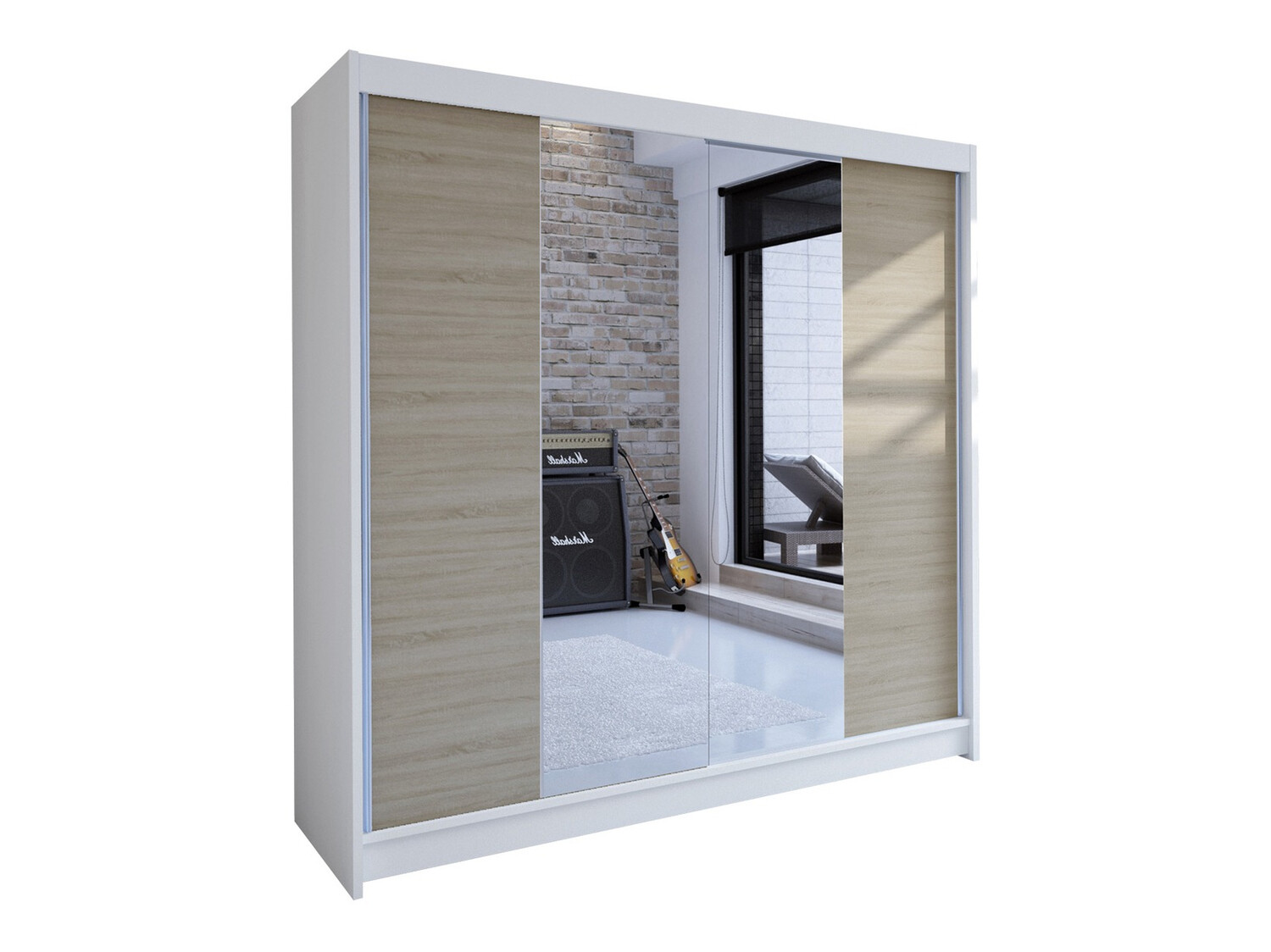 Ormar Closico Cavaris II (Belo + Sonoma hrast)