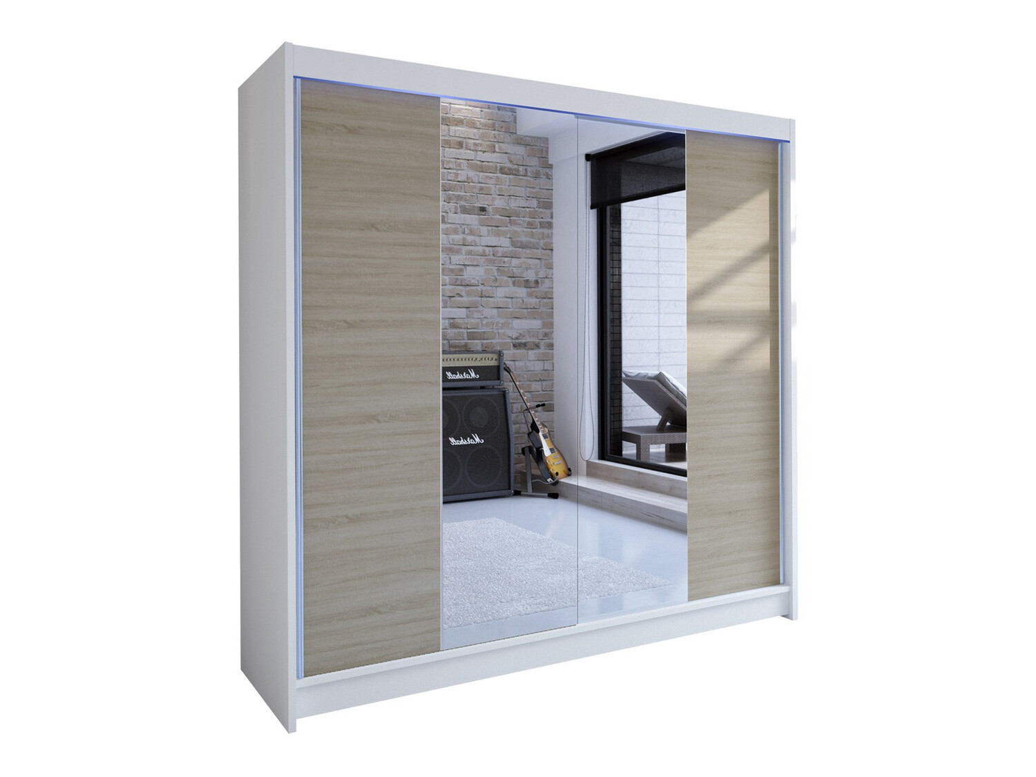 Ormar Closico Cavaris II (Belo + Sonoma hrast)