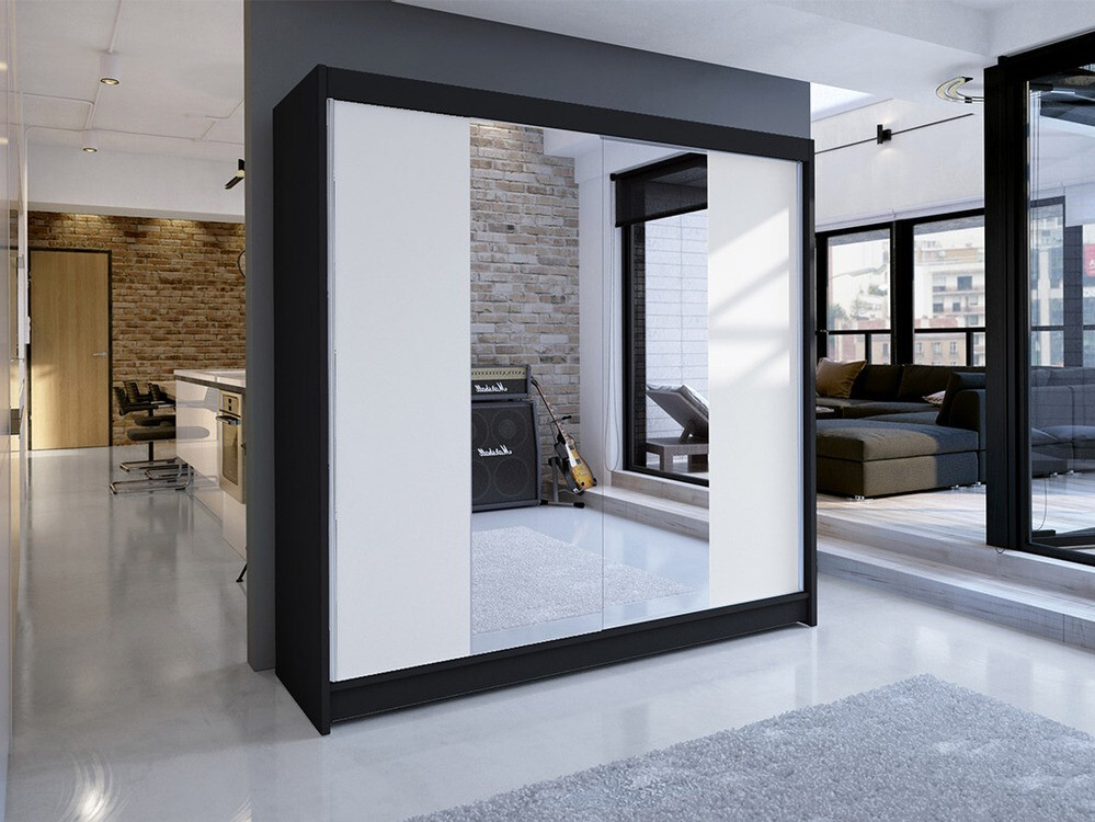 Ormar Closico Cavaris II (Crno + Belo)