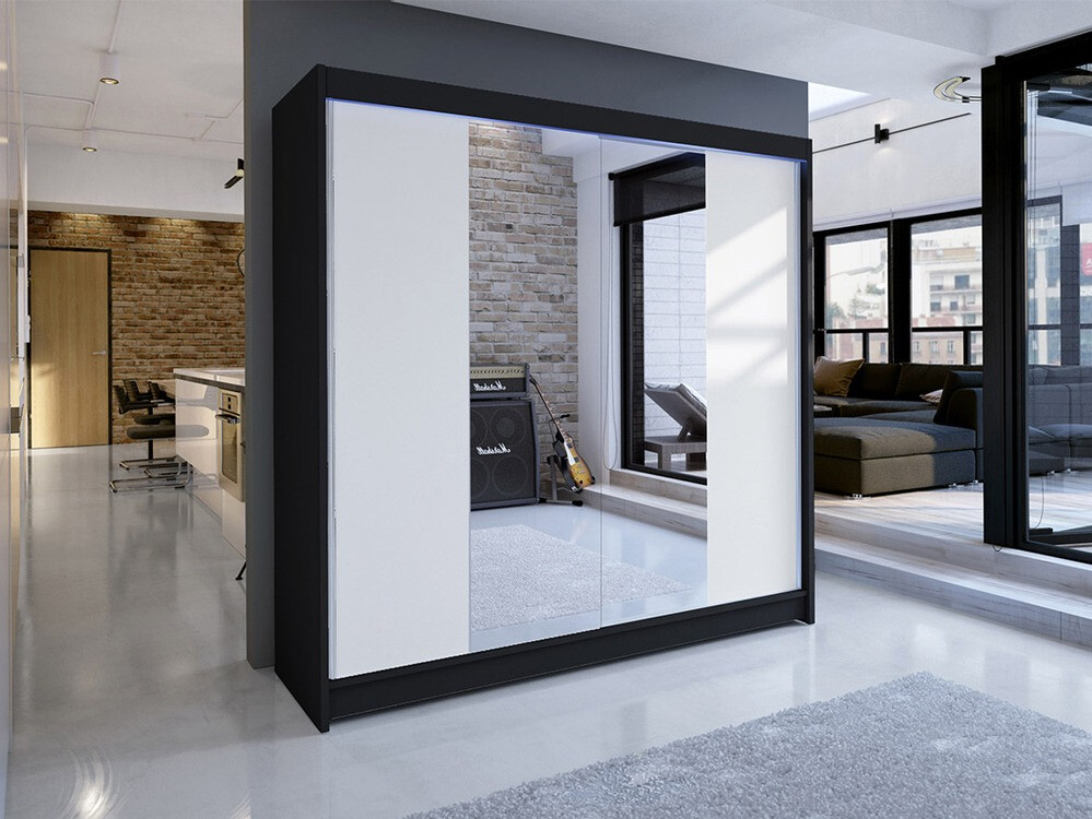 Ormar Closico Cavaris II (Crno + Belo)