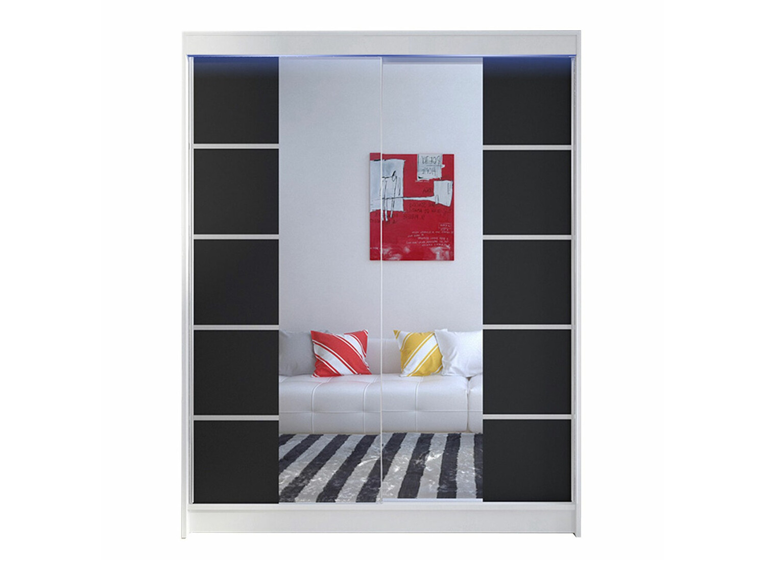 Ormar Closico Vastor V (Belo + Crno)