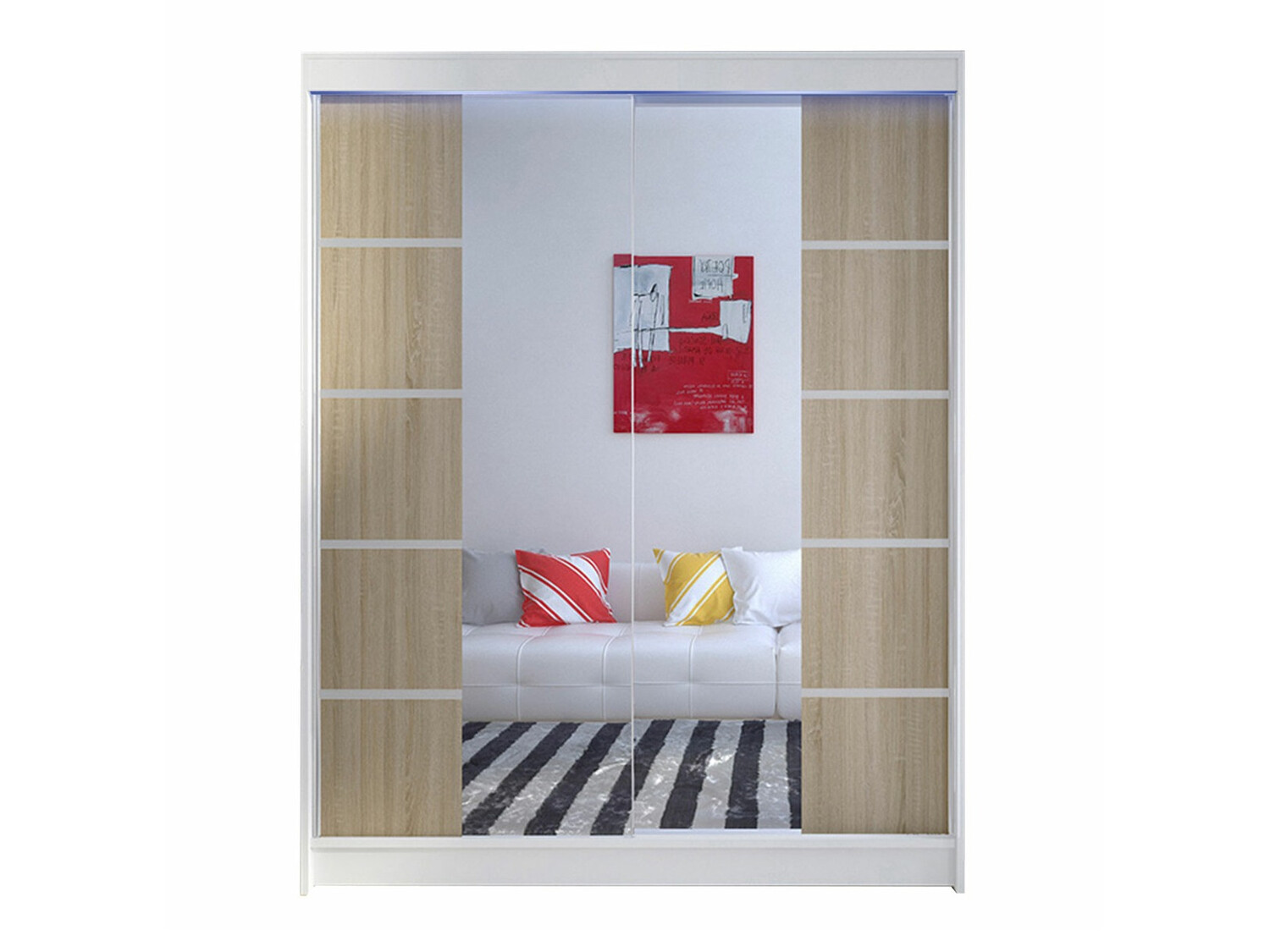 Ormar Closico Vastor V (Belo + Sonoma hrast)
