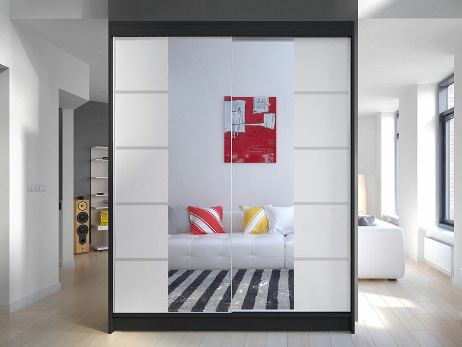 Ormar Closico Vastor V (Crno + Belo)