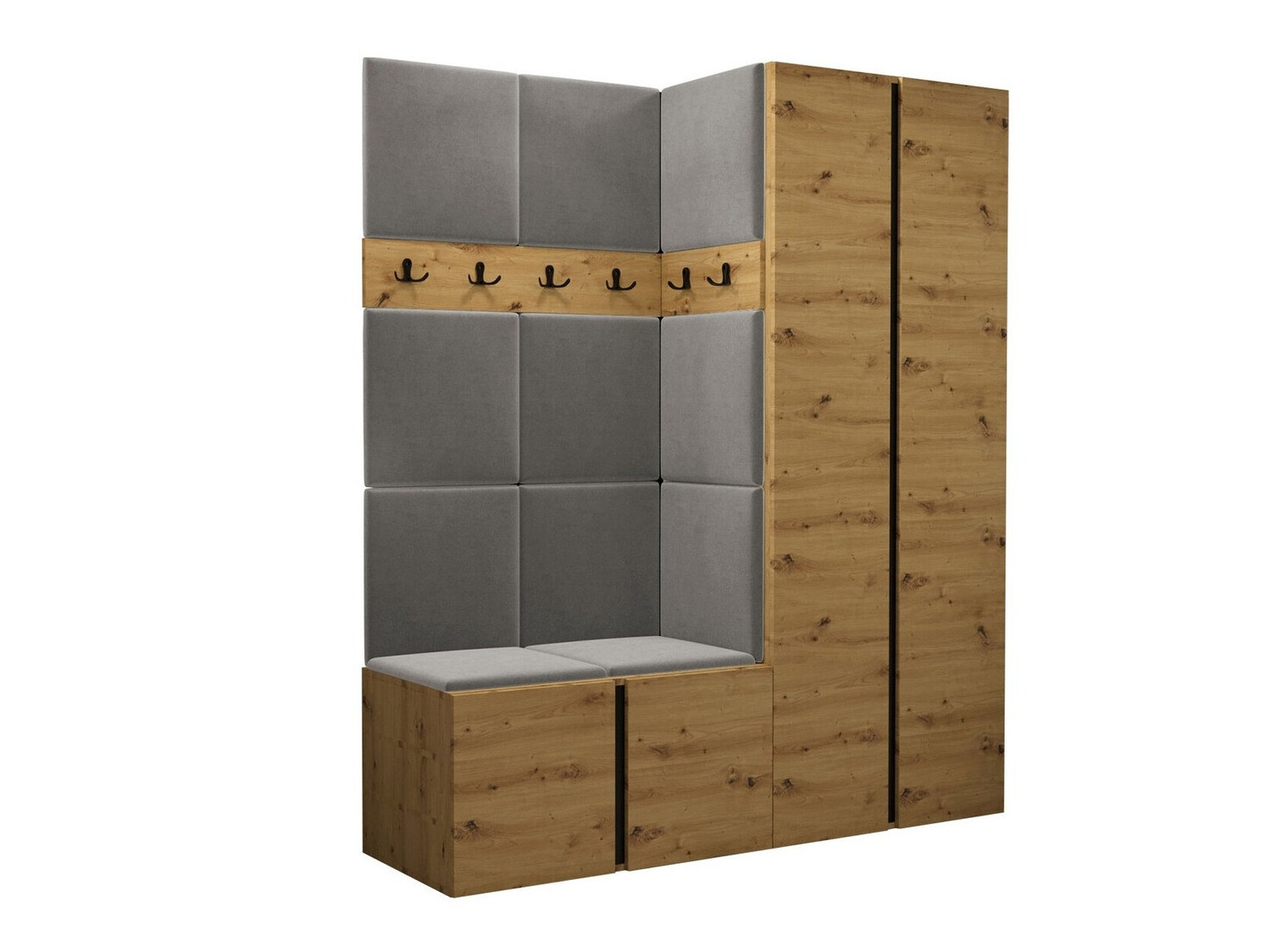 Set za hodnik Hartford 266 (Zanatski hrast)