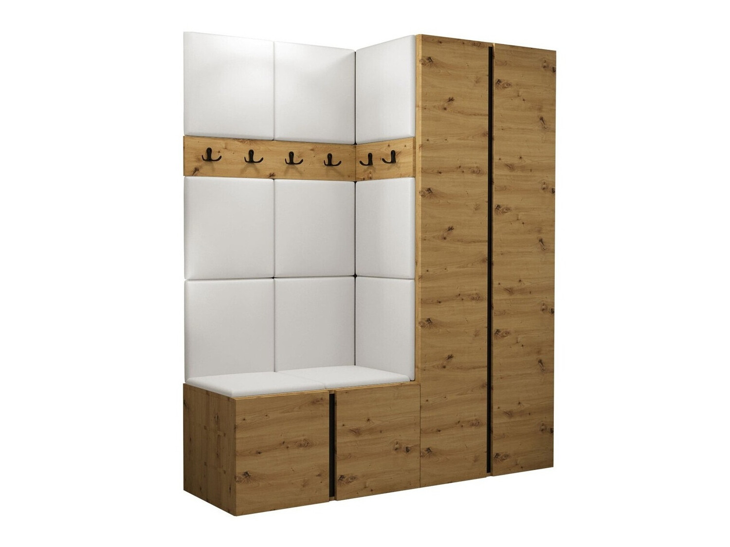 Set za hodnik Hartford 266 (Zanatski hrast)