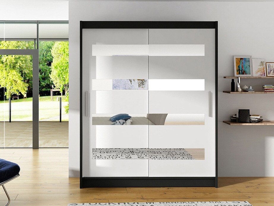 Ormar Closico 136 (Crno + Belo)