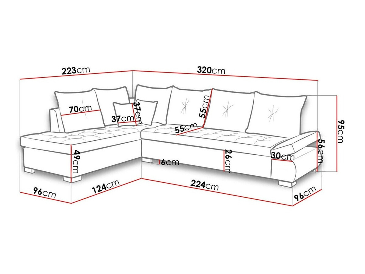 Ugaona sofa Kingsport 105