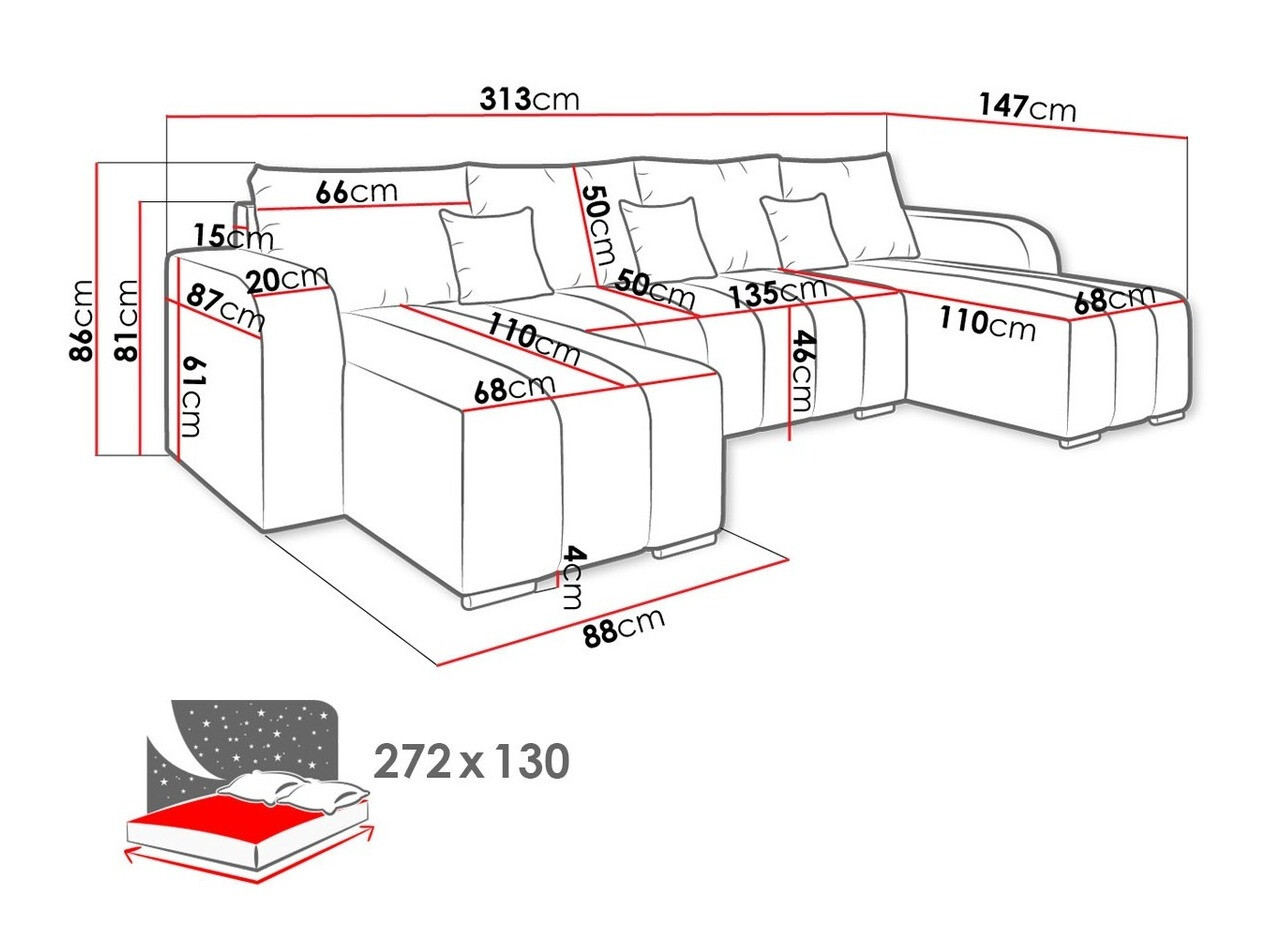 Ugaona sofa Muncie 108 (Manila 02)