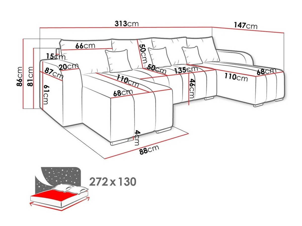 Ugaona sofa Muncie 108 (Manila 29)