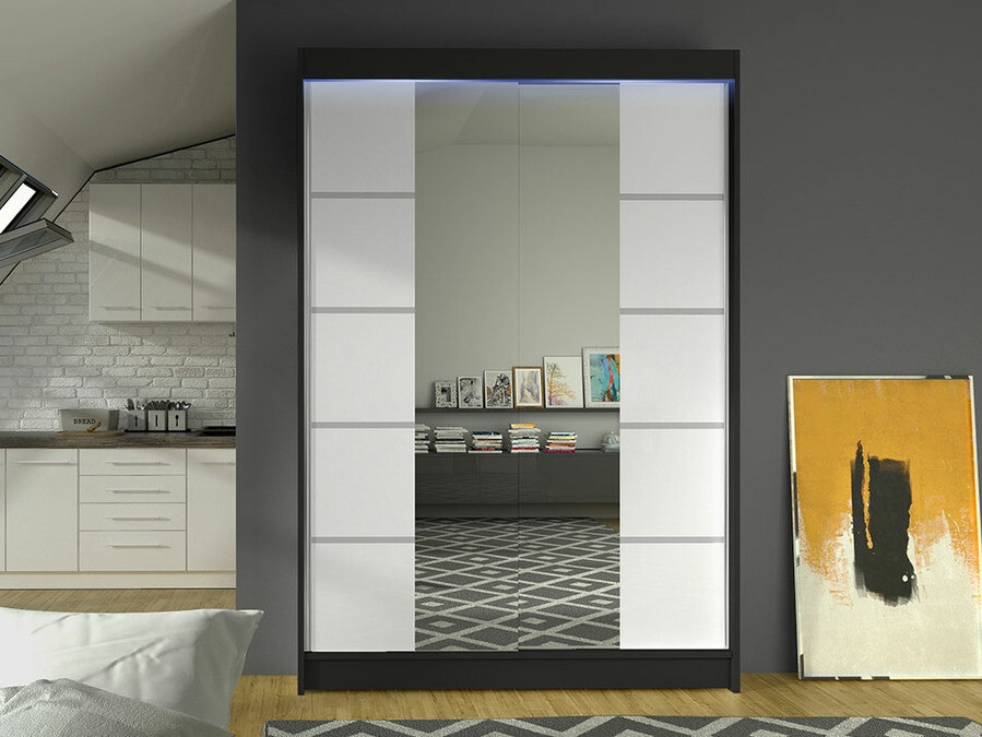 Ormar Closico 151 (Crno + Belo)