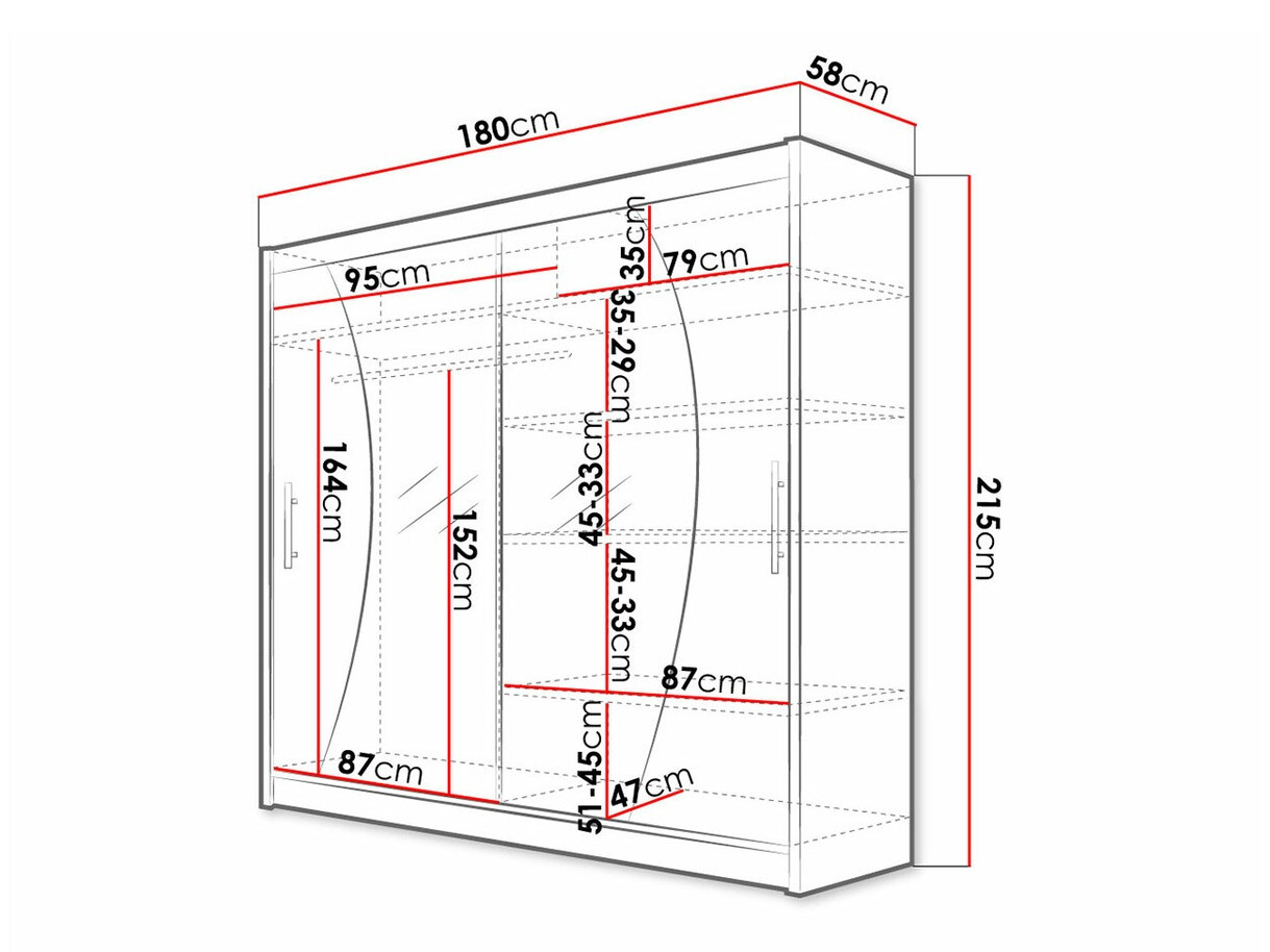 Ormar Closico 115 (Crno)