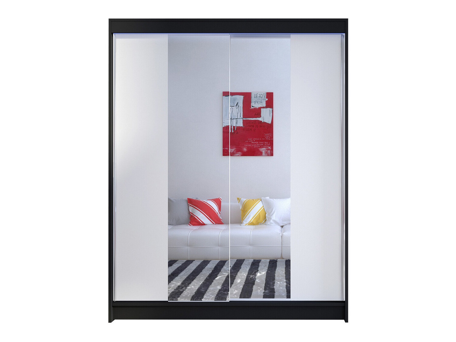 Ormar Closico 141 (Crno + Belo)