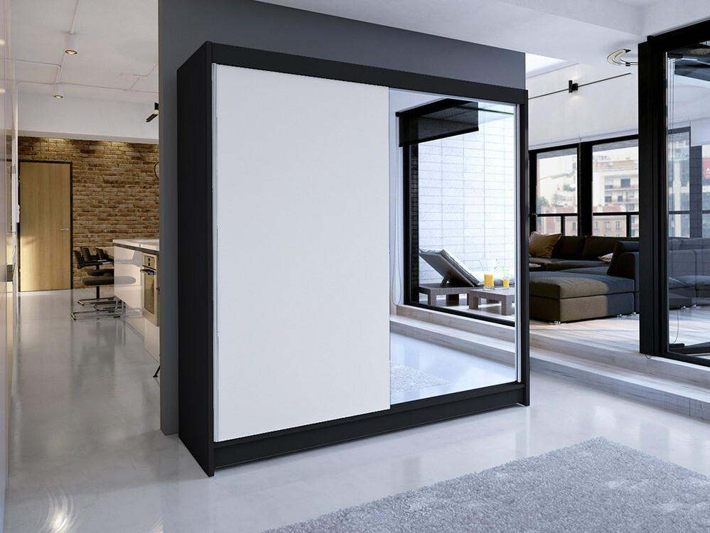 Ormar Closico Cavaris I (Crno + Belo)