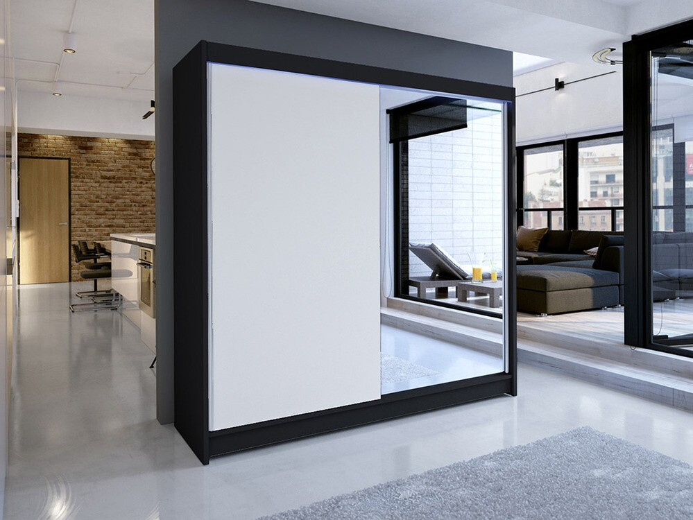 Ormar Closico Cavaris I (Crno + Belo)