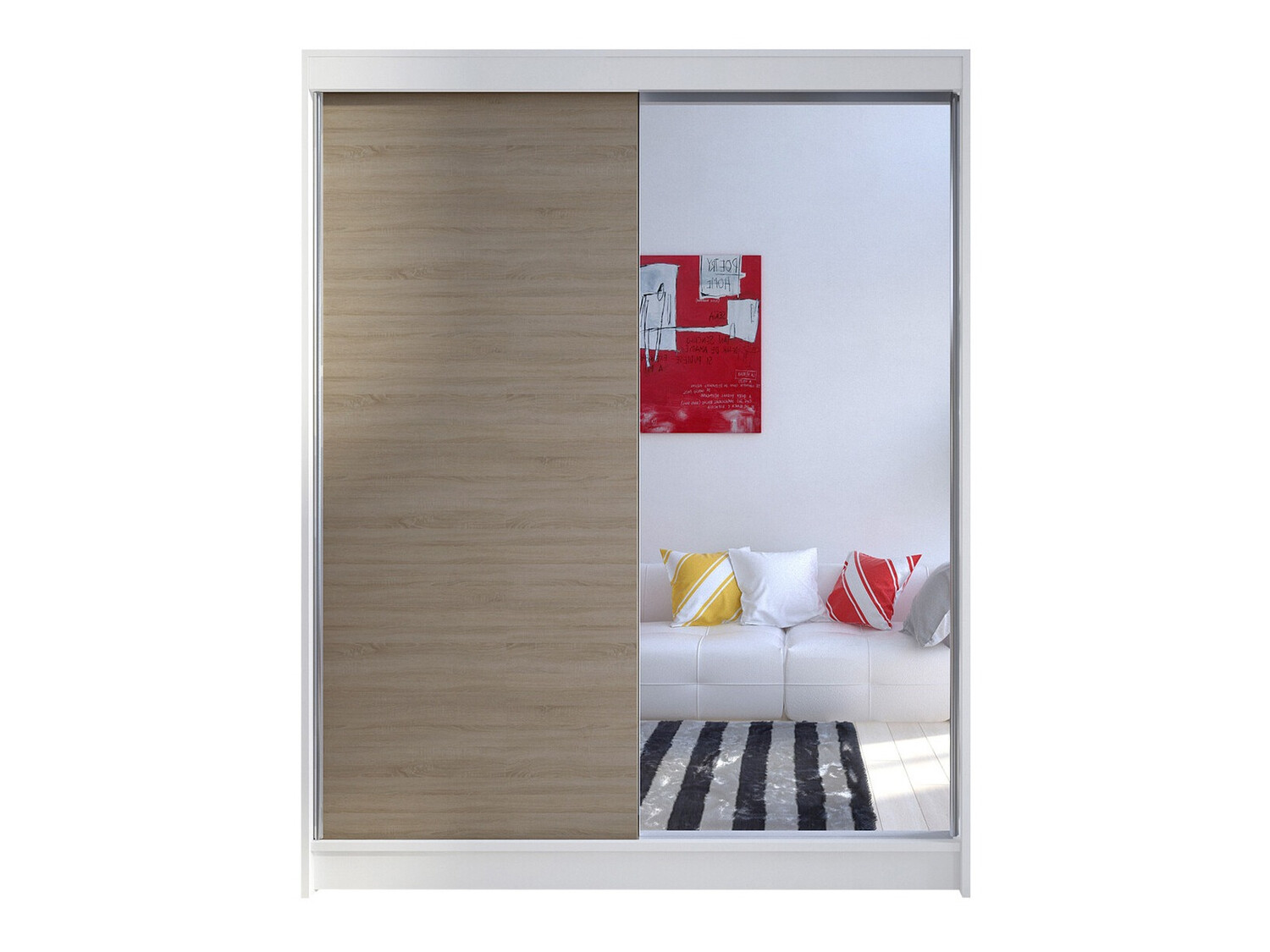 Ormar Closico Vastor I (Belo + Sonoma hrast)