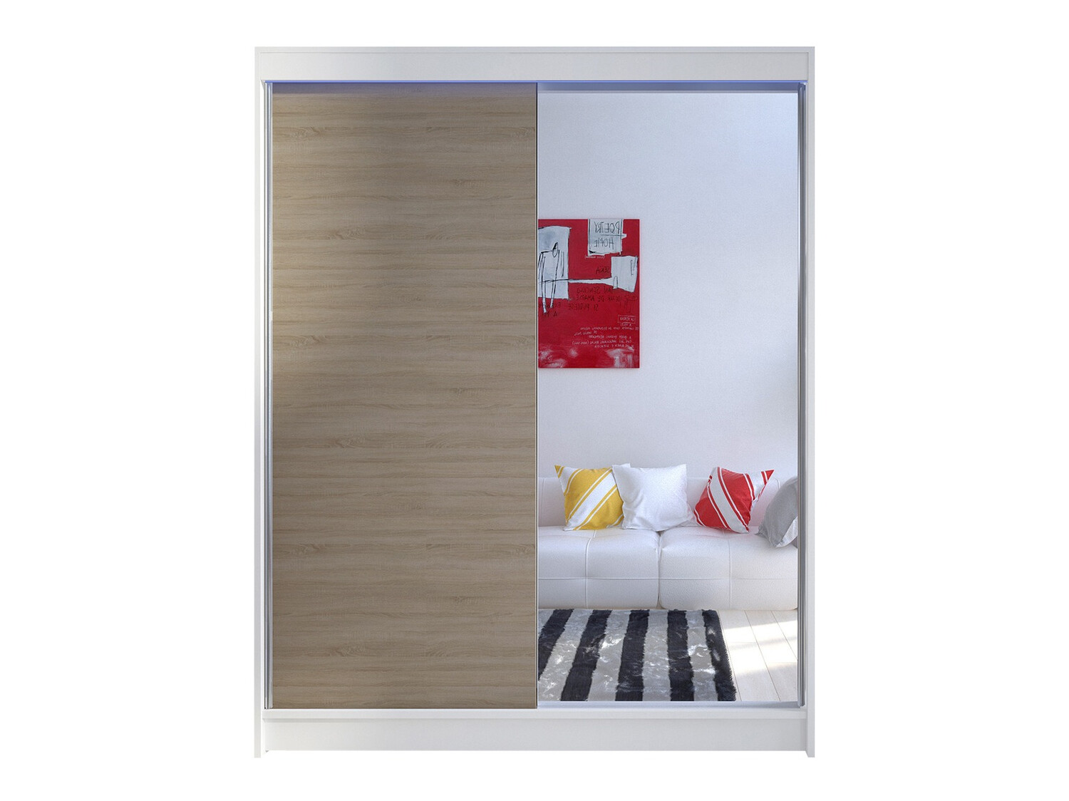 Ormar Closico Vastor I (Belo + Sonoma hrast)