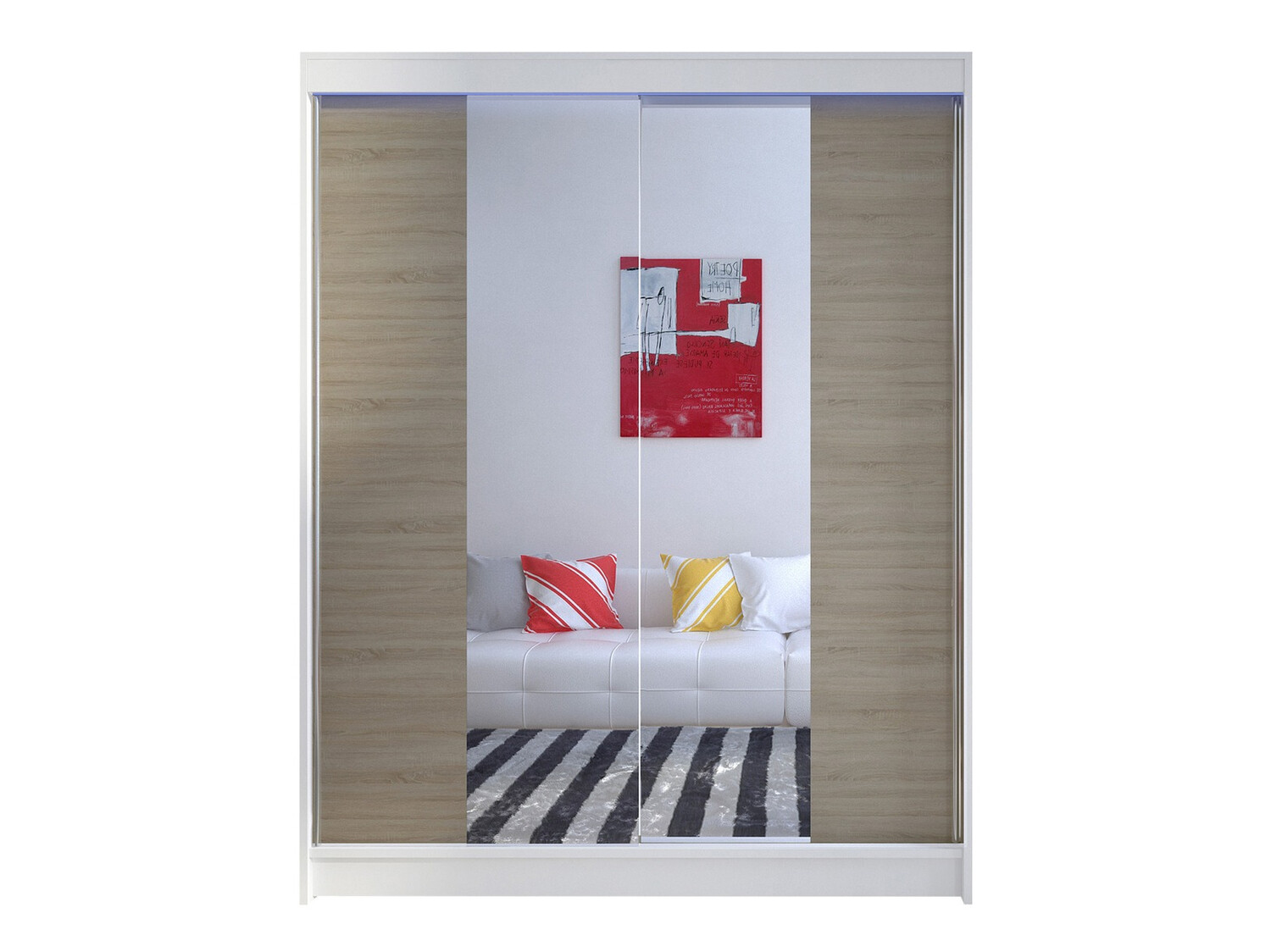 Ormar Closico Vastor II (Belo + Sonoma hrast)