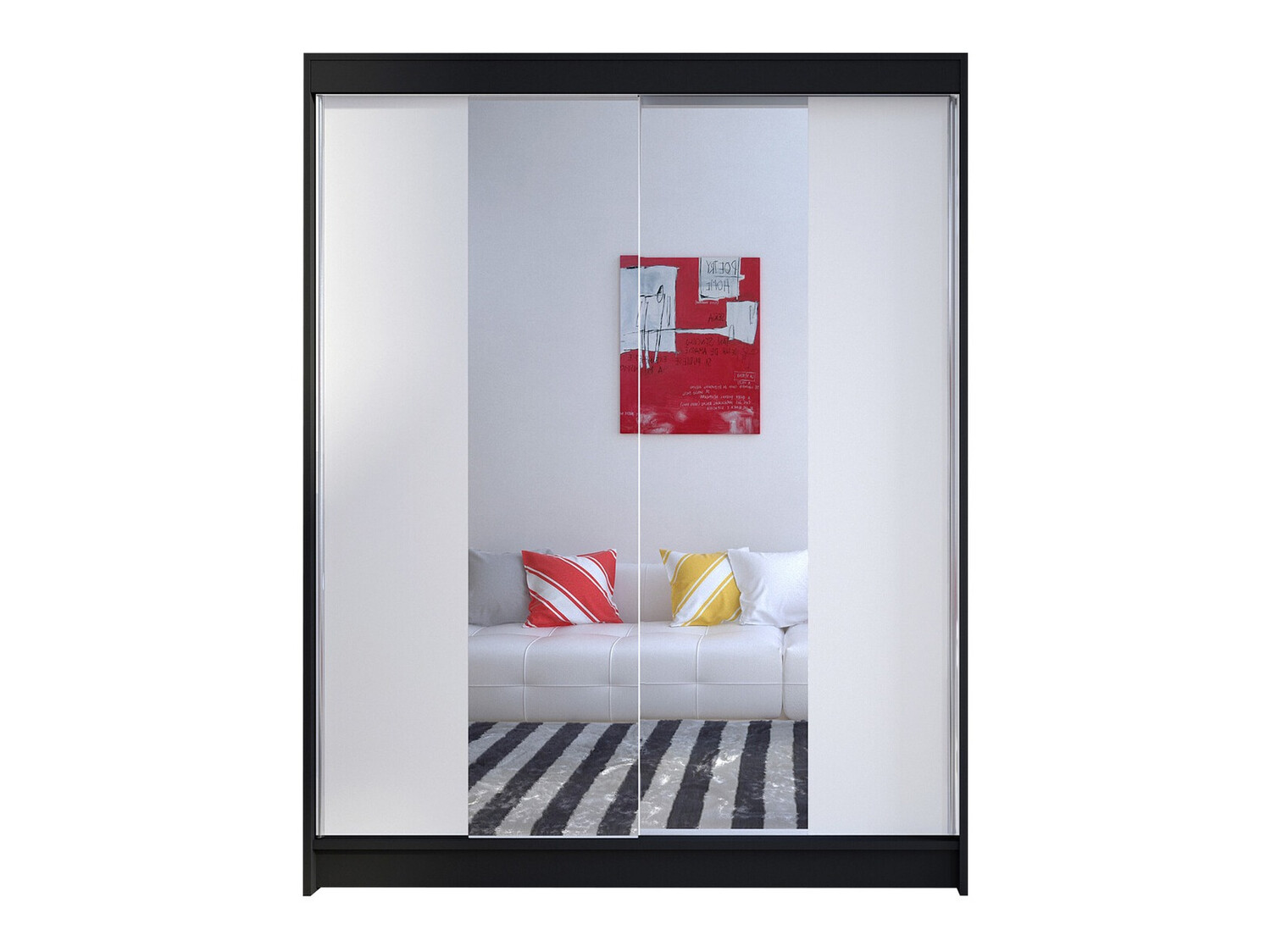 Ormar Closico Vastor II (Crno + Belo)