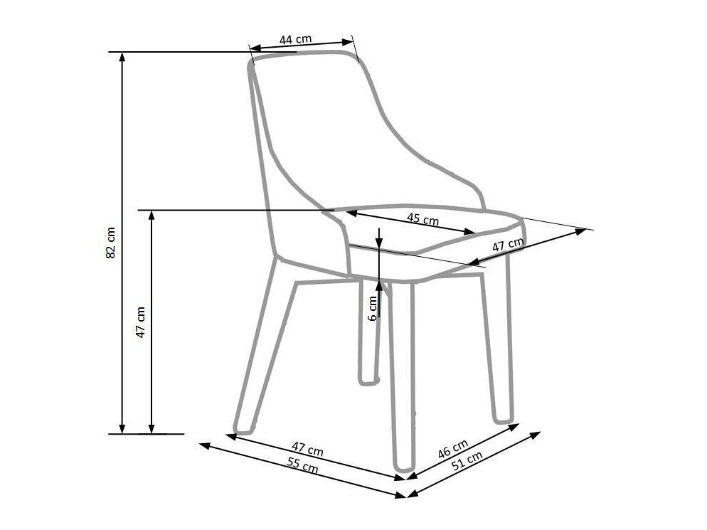 Stolica Houston 577 (Sivo + Belo)