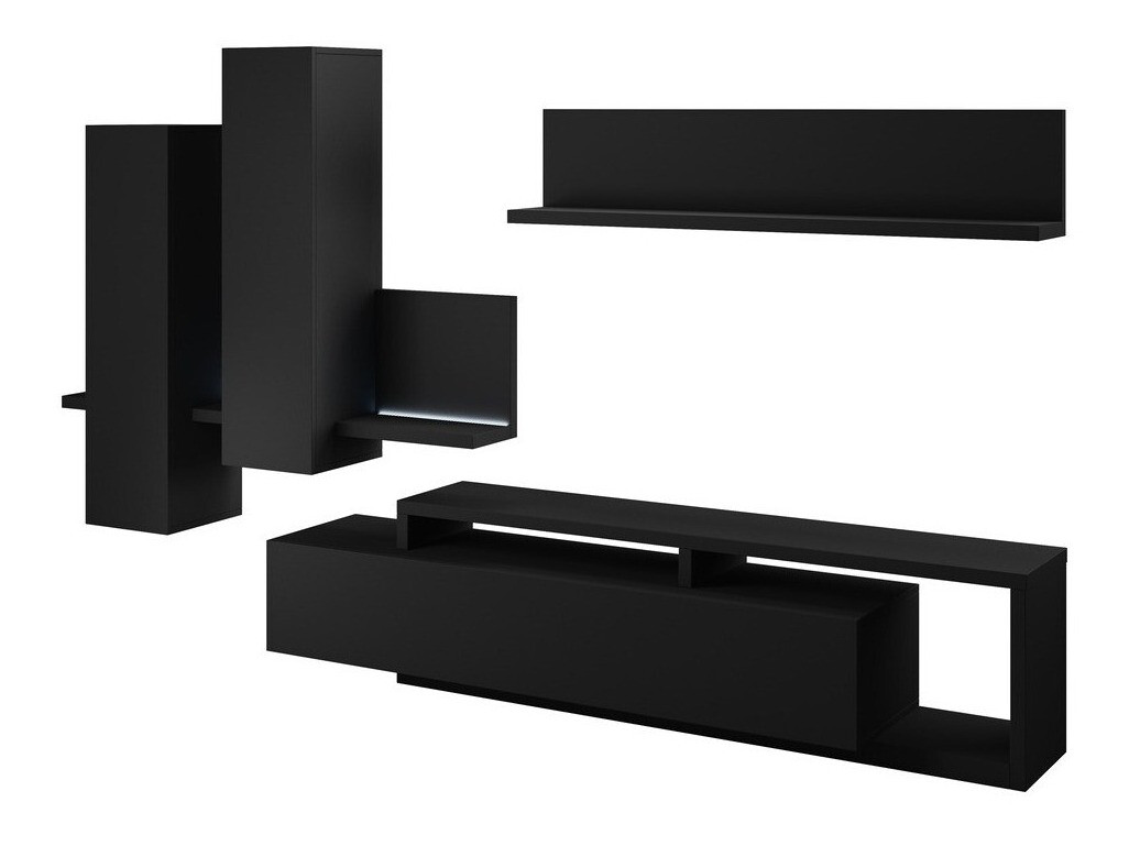 Set za dnevnu sobu Lutiva 100 (Mat crna)