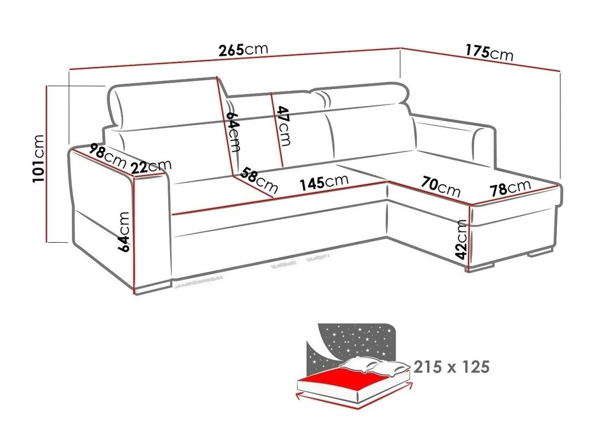 Ugaona sofa Temple 106