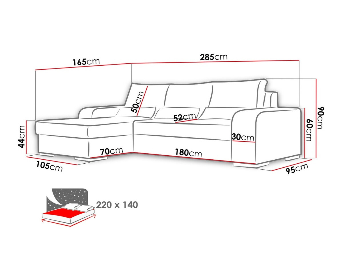 Ugaona sofa Kingsport 103