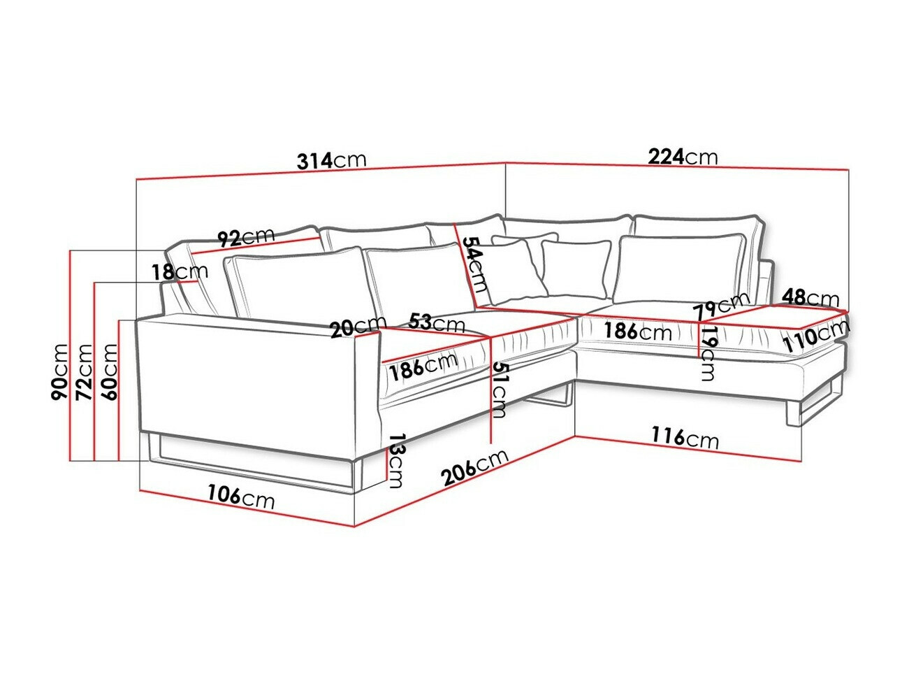Ugaona sofa Kingsport 111 (Kronos 09)
