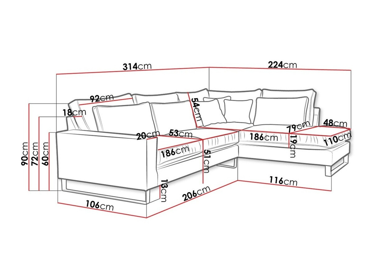 Ugaona sofa Kingsport 111 (Kronos 19)
