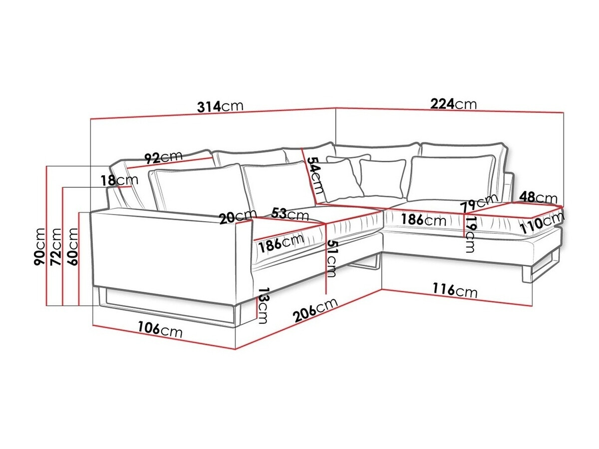 Ugaona sofa Kingsport 111 (Kronos 29)