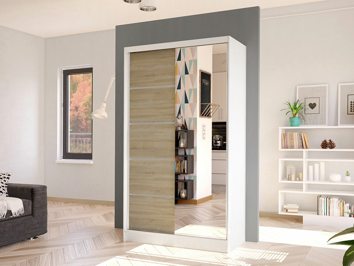 Ormar Closico Fractor III (Belo + Sonoma hrast)