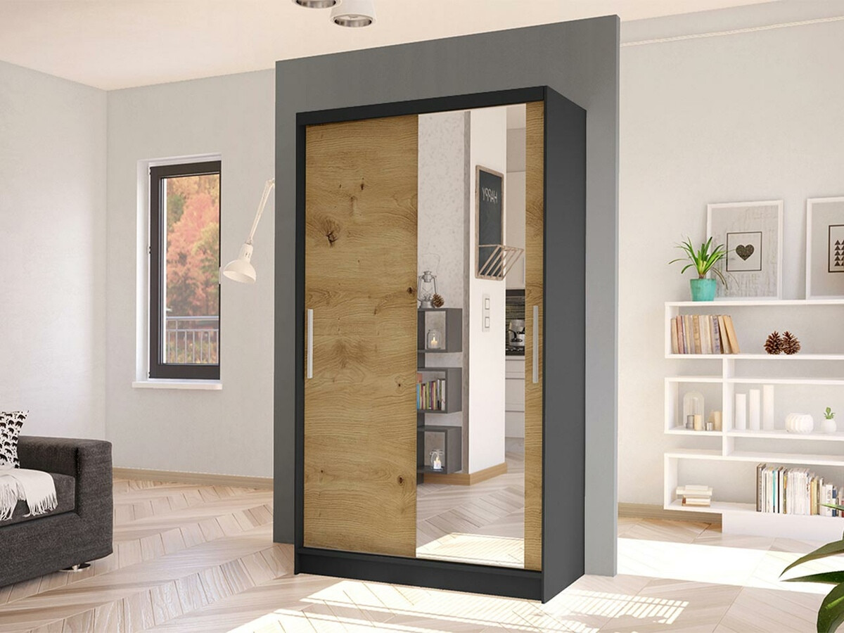 Ormar Closico Structor VI (Crno + Artisan hrast)