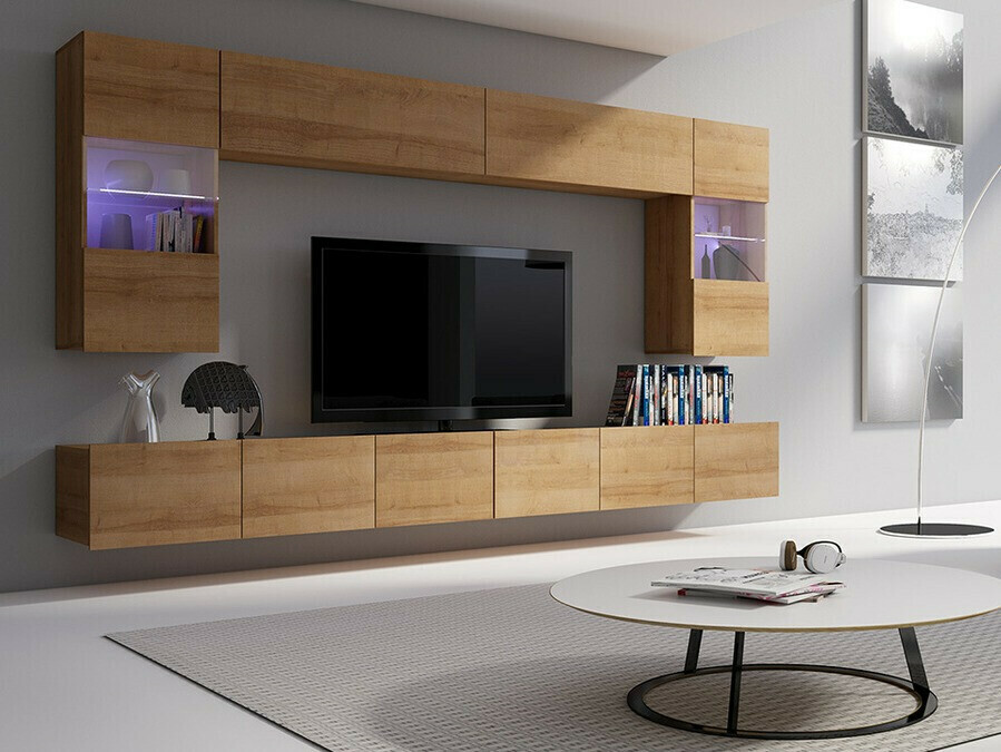 Set za dnevnu sobu Tivdalu 105 (Zlatni hrast)