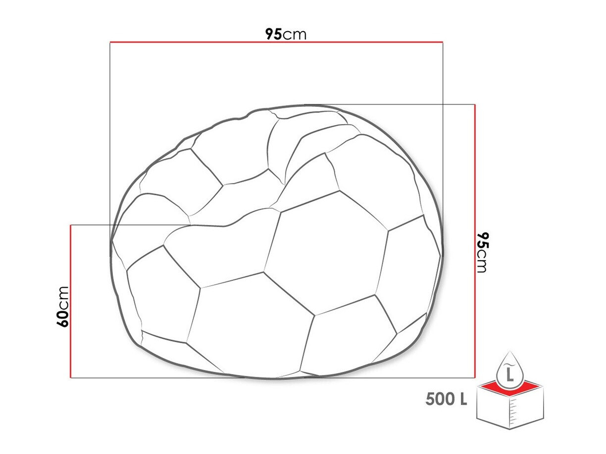 Vreća za sedenje Comfivo 287 (Crno + Belo)