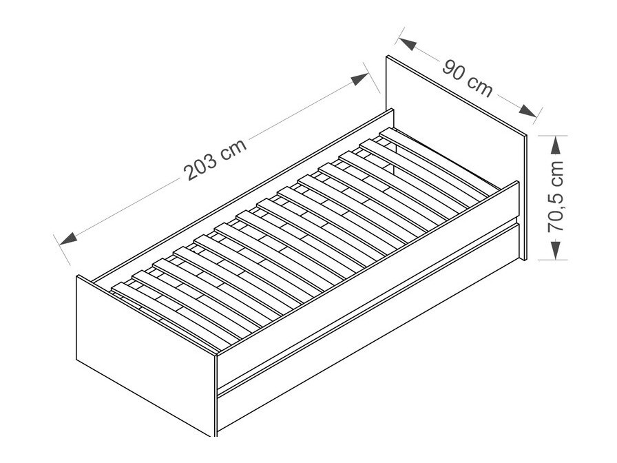 Krevet Cirdora 107 (Riviera hrast)