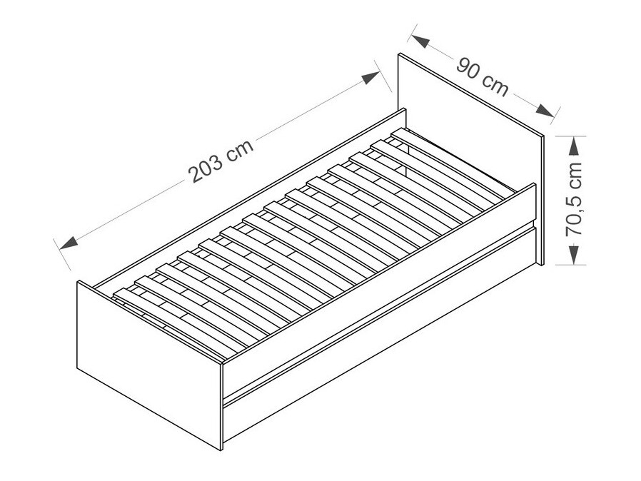 Krevet Cirdora 107 (Sonoma hrast)