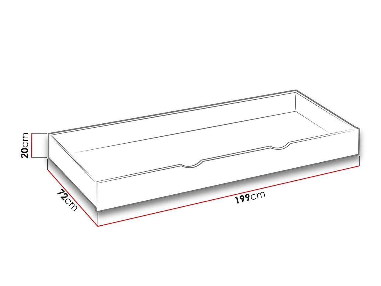 Krevet Levtala 112 (Antracit + Belo)
