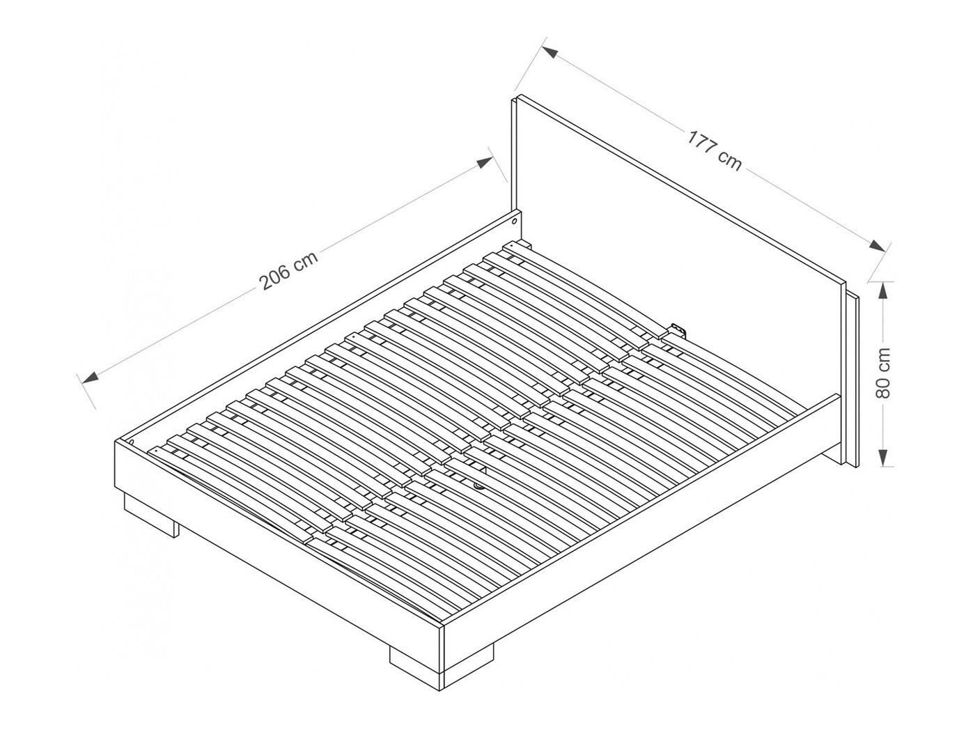 Krevet Murrieta 110 (Belo + Visoki sjaj Ljubičasta)