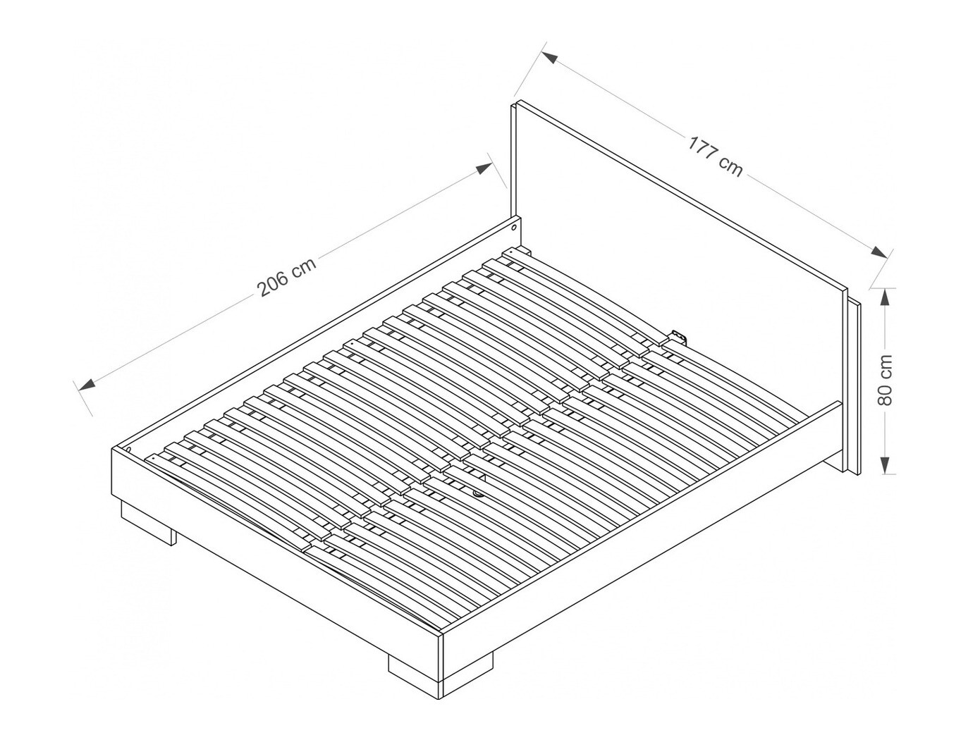 Krevet Murrieta 110 (Belo)