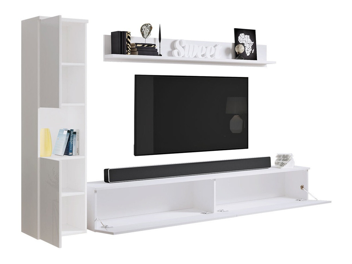 Set za dnevnu sobu Sarasota 130 (Belo + Sjajno belo)